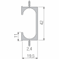 Preview: Alu-Griffleiste Typ F, E6/EV1, L: 2500 mm